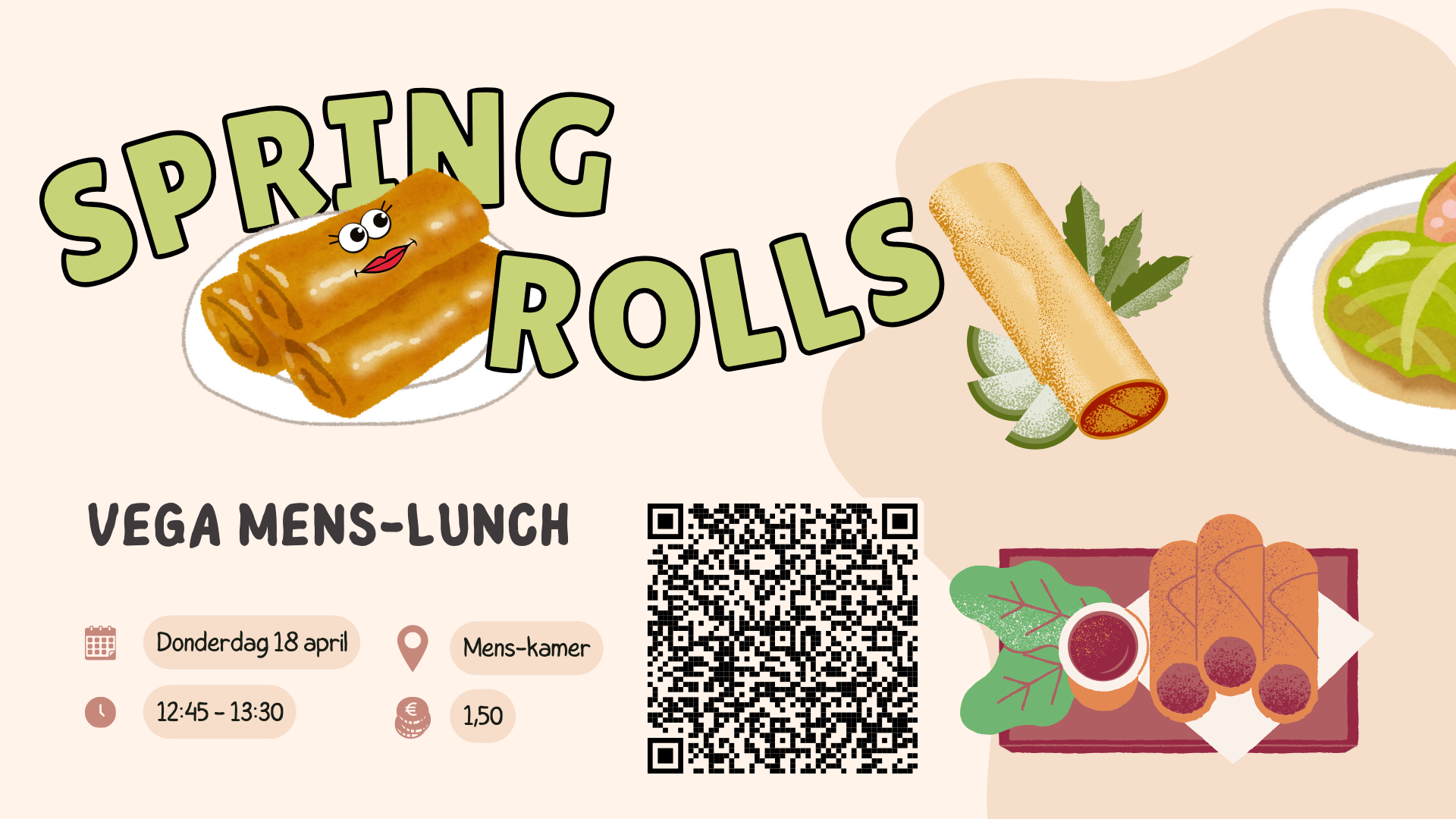 Mens lunch Spring Rolls